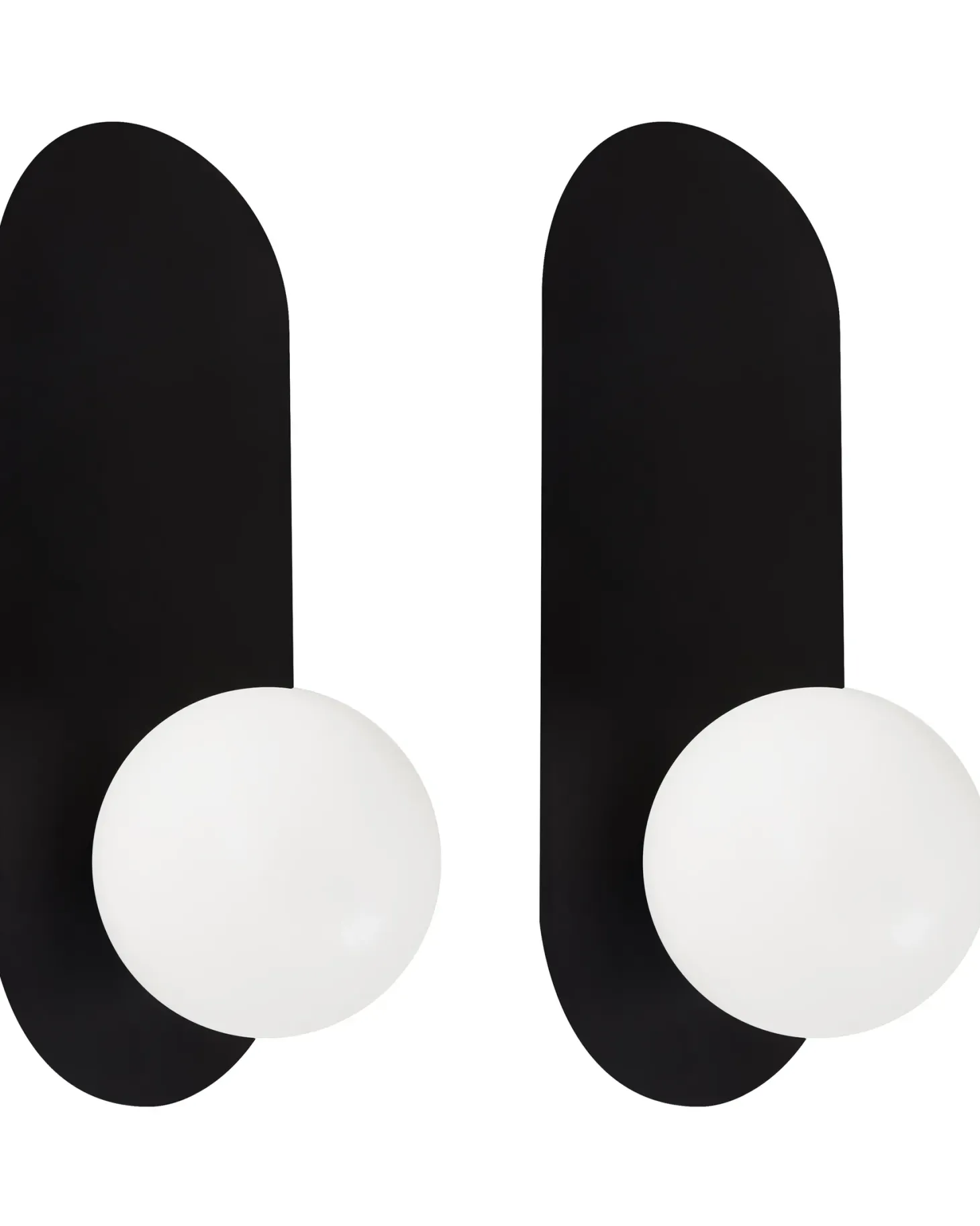 Zestaw 2 lamp ściennych LEISI Czarny