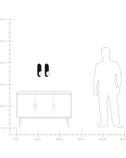 Zestaw 2 lamp ściennych LEISI Czarny