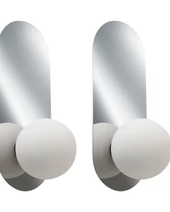 Zestaw 2 lamp ściennych LEISI Srebrny