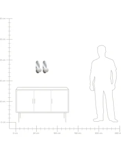 Zestaw 2 lamp ściennych LEISI Srebrny