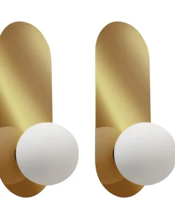 Zestaw 2 lamp ściennych LEISI Złoty