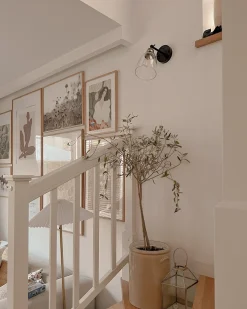 Zestaw 2 lamp ściennych LOVAT Przezroczysty Czarny Metal Regulowana