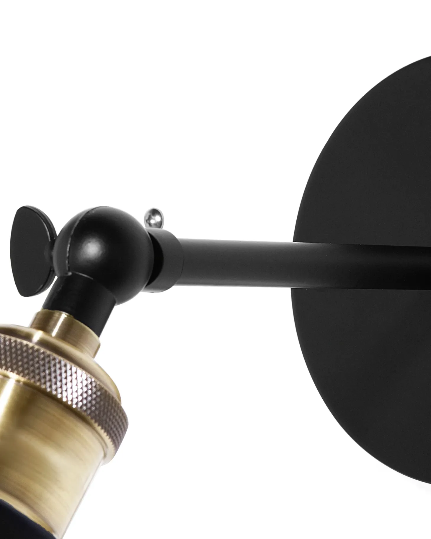 Zestaw 2 lamp ściennych LOVAT Przezroczysty Czarny Metal Regulowana