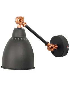 Zestaw 2 lamp ściennych MISSISSIPPI Grafitowy Metal Regulowana