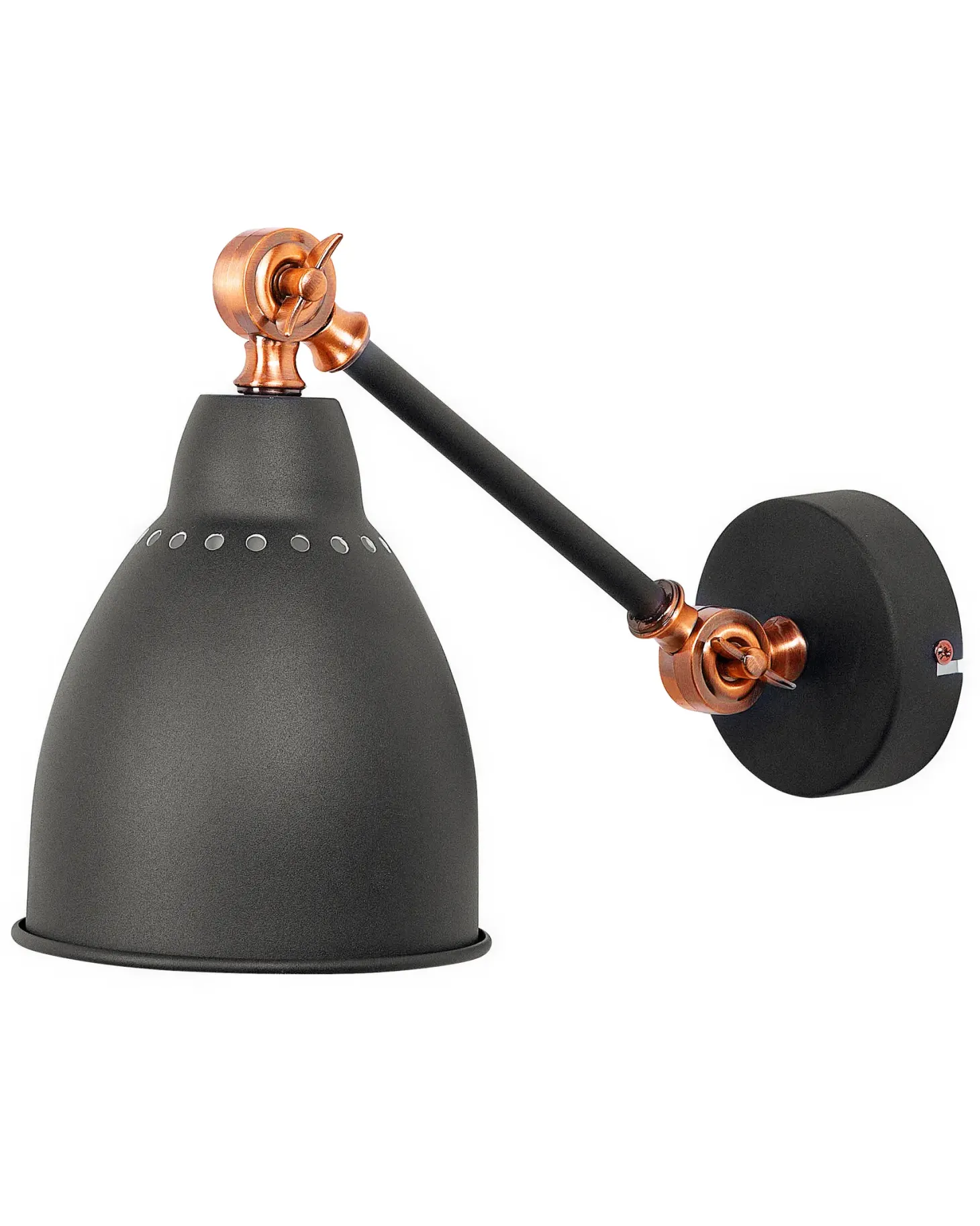 Zestaw 2 lamp ściennych MISSISSIPPI Grafitowy Metal Regulowana