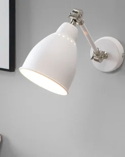 Zestaw 2 lamp ściennych MISSISSIPPI Biały Metal Regulowana