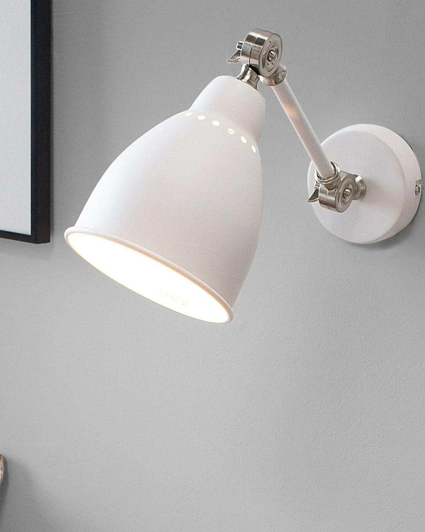 Zestaw 2 lamp ściennych MISSISSIPPI Biały Metal Regulowana