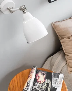Zestaw 2 lamp ściennych MISSISSIPPI Biały Metal Regulowana