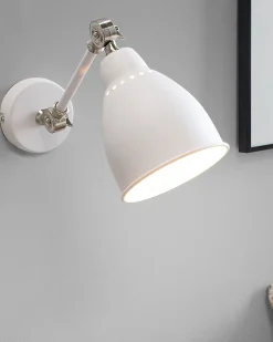 Zestaw 2 lamp ściennych MISSISSIPPI Biały Metal Regulowana