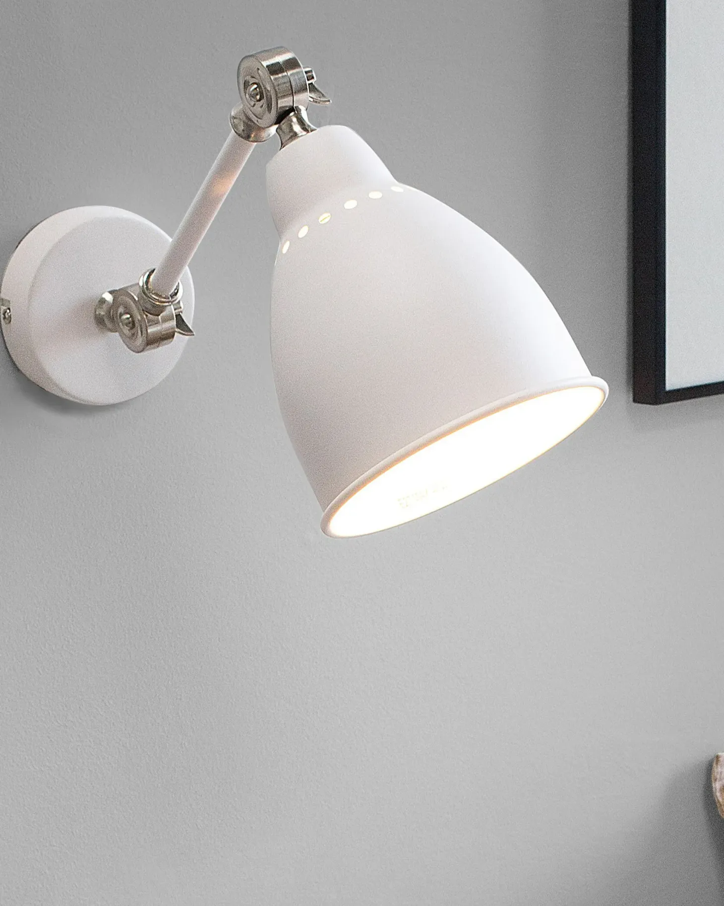 Zestaw 2 lamp ściennych MISSISSIPPI Biały Metal Regulowana