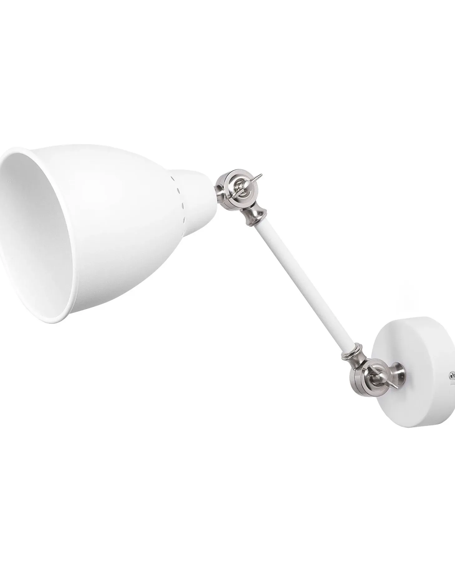 Zestaw 2 lamp ściennych MISSISSIPPI Biały Metal Regulowana