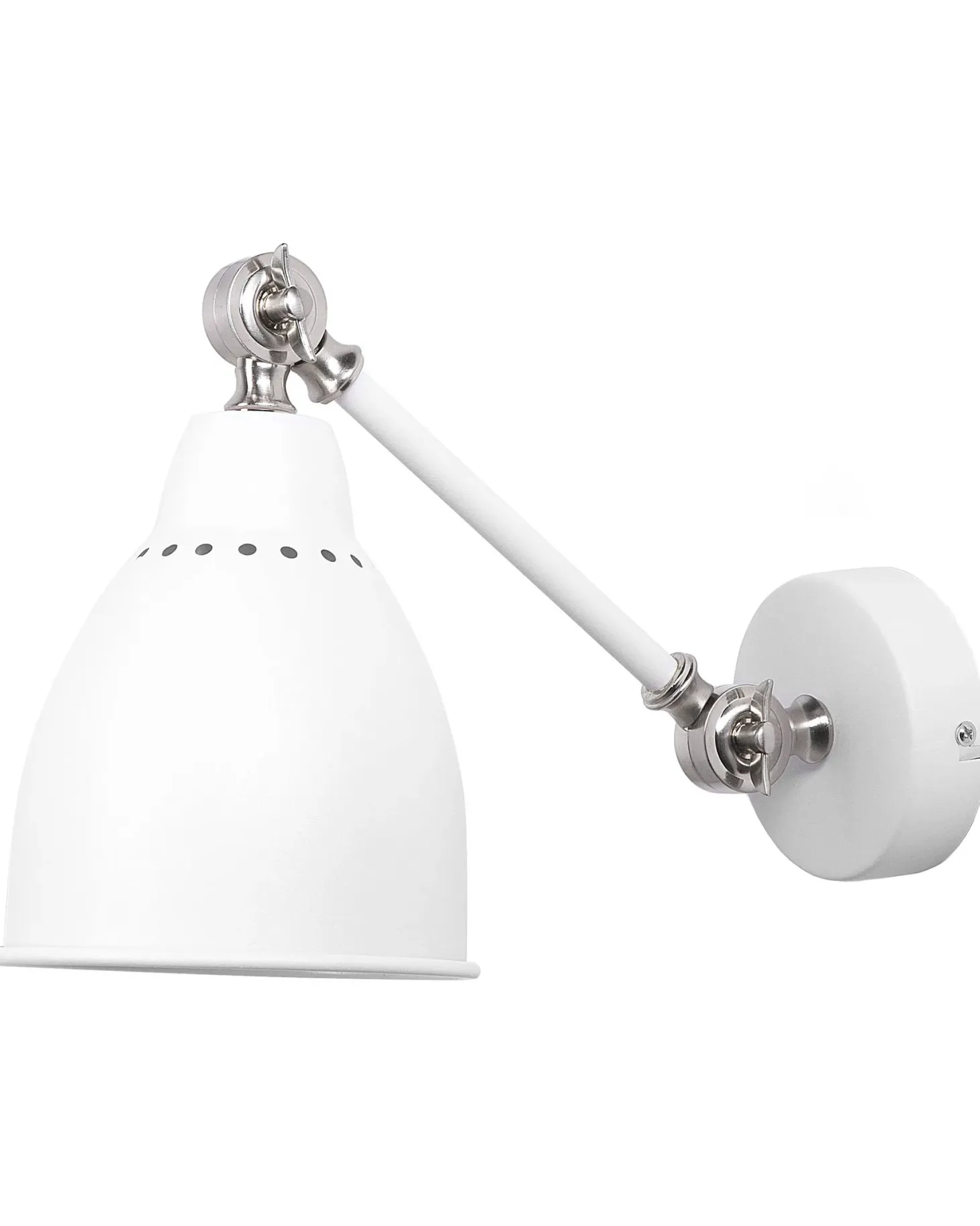 Zestaw 2 lamp ściennych MISSISSIPPI Biały Metal Regulowana
