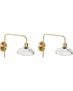 Zestaw 2 lamp ściennych MOLINO Złoty Metal