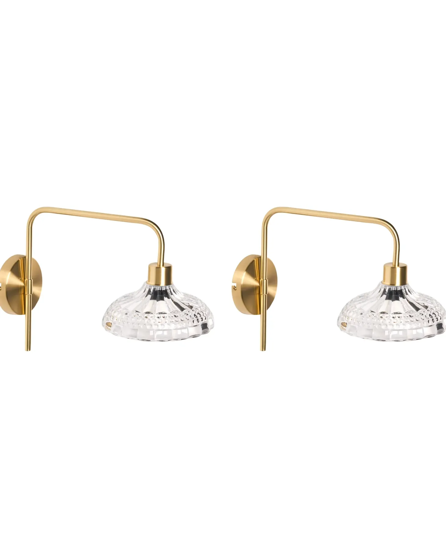 Zestaw 2 lamp ściennych MOLINO Złoty Metal