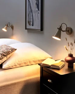 Zestaw 2 lamp ściennych MOYOLA Beżowy Metal Regulowana