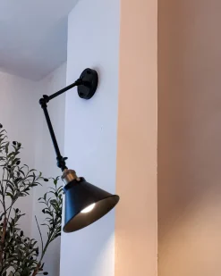 Zestaw 2 lamp ściennych NARVA Czarny Metal Regulowana
