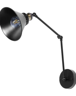 Zestaw 2 lamp ściennych NARVA Czarny Metal Regulowana