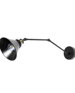Zestaw 2 lamp ściennych NARVA Czarny Metal Regulowana
