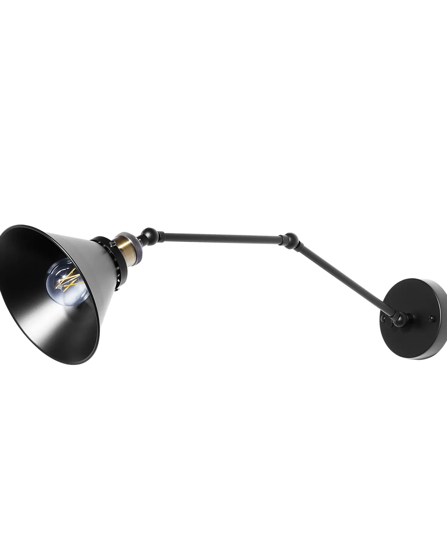 Zestaw 2 lamp ściennych NARVA Czarny Metal Regulowana