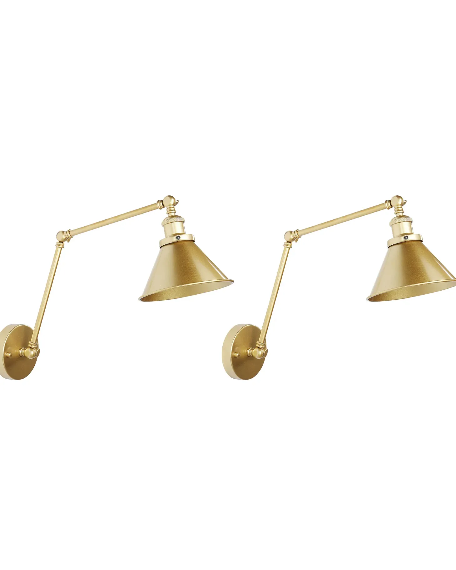 Zestaw 2 lamp ściennych NARVA Złoty Metal Regulowana
