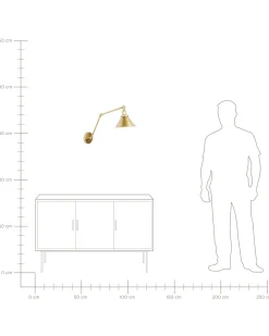 Zestaw 2 lamp ściennych NARVA Złoty Metal Regulowana