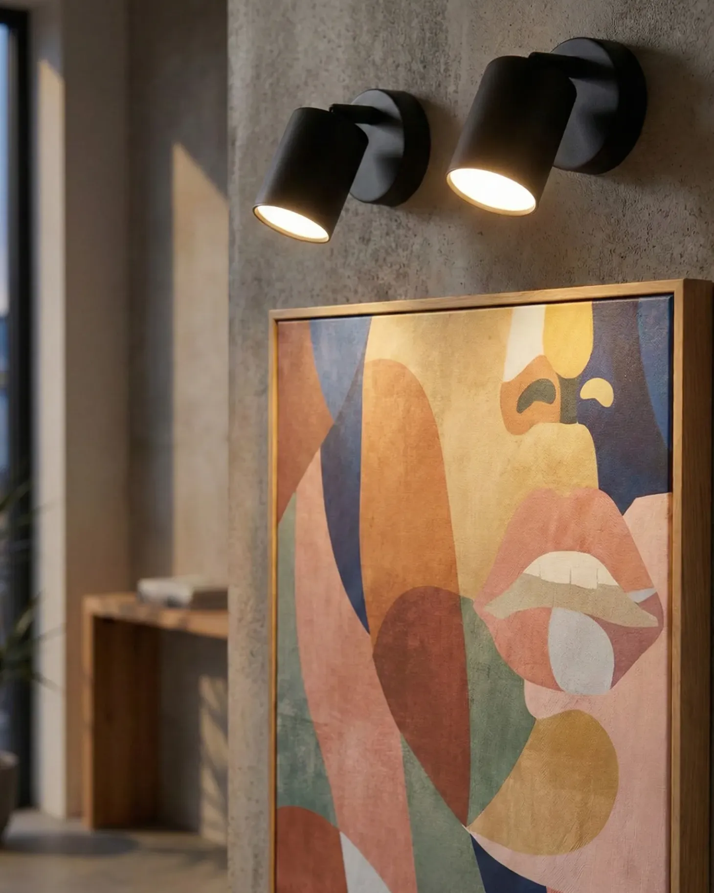Zestaw 2 lamp ściennych NYANDO Czarny Metal