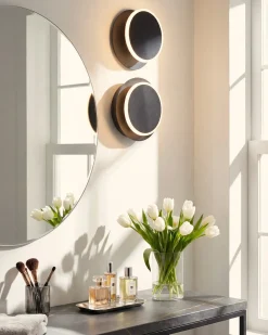 Zestaw 2 lamp ściennych SEMNON Czarny Metal LED