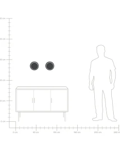 Zestaw 2 lamp ściennych SEMNON Czarny Metal LED