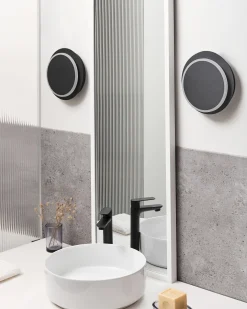 Zestaw 2 lamp ściennych SEMNON Czarny Metal LED