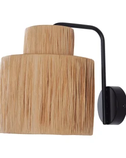 Zestaw 2 lamp ściennych SHINFA Naturalny Plecionka