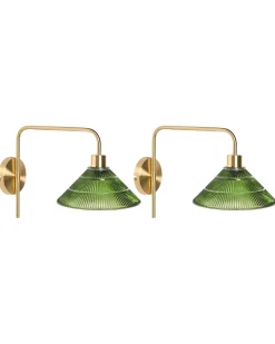 Zestaw 2 lamp ściennych SUMPUL Złoty Metal