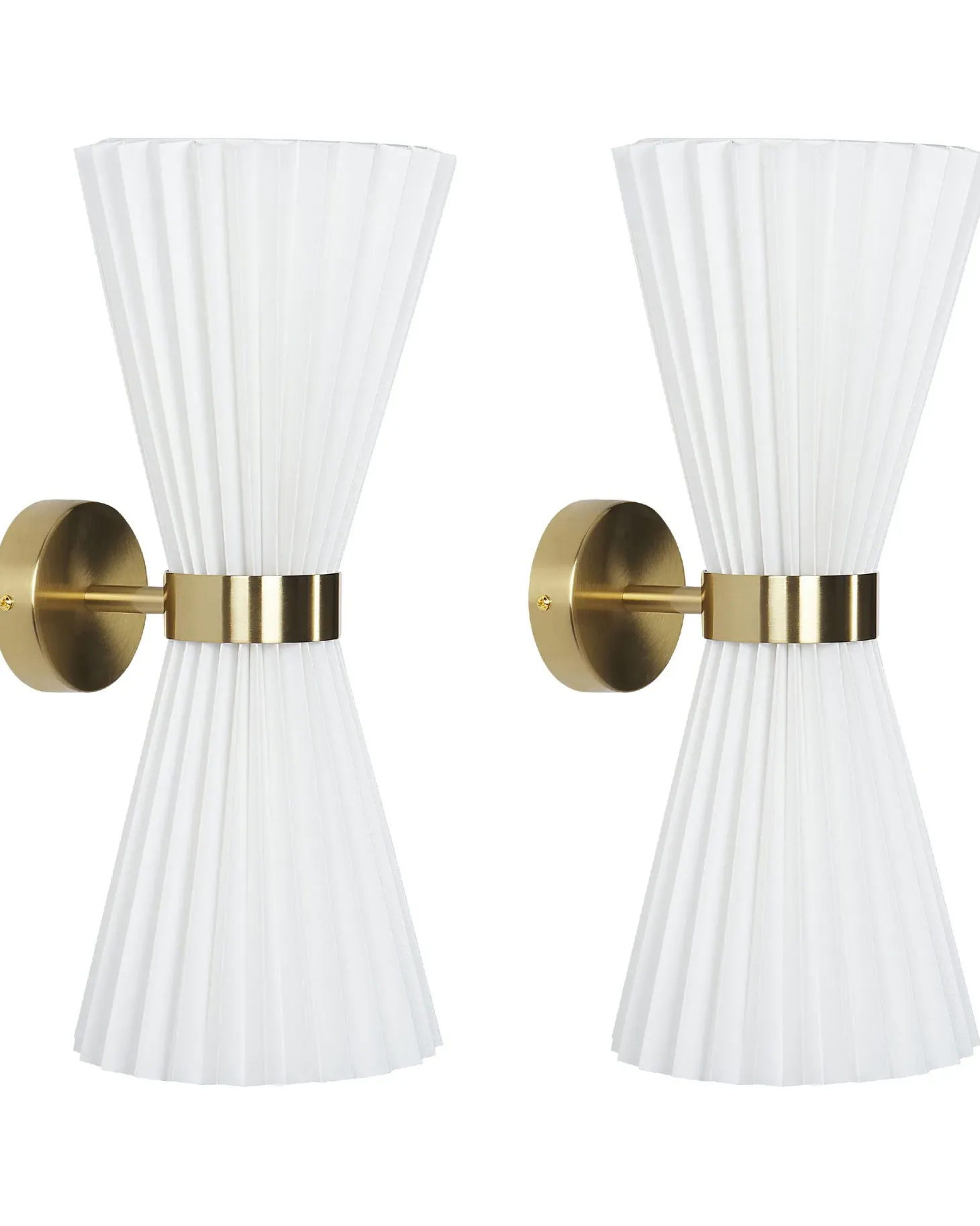Zestaw 2 lamp ściennych TELANG Biały Bawełna