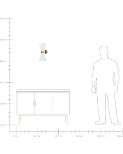 Zestaw 2 lamp ściennych TELANG Biały Bawełna