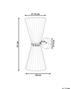 Zestaw 2 lamp ściennych TELANG Biały Bawełna