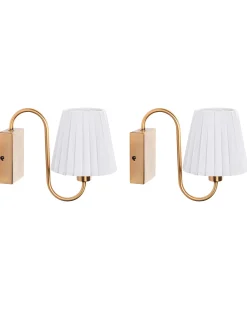Zestaw 2 lamp ściennych TOLKA Biały Metal