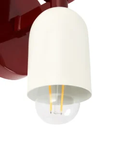 Zestaw 2 lamp ściennych TOPI Czerwony Metal