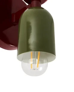 Zestaw 2 lamp ściennych TOPI Czerwony/ zielony Metal