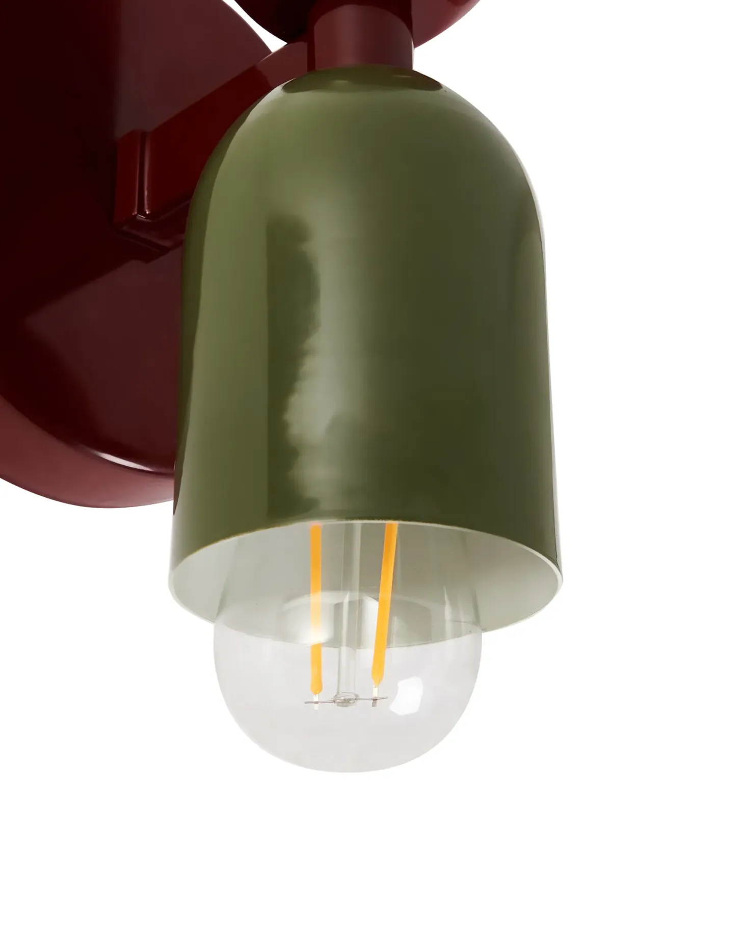 Zestaw 2 lamp ściennych TOPI Czerwony/ zielony Metal