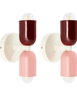 Zestaw 2 lamp ściennych TOPI Kolorowy Metal