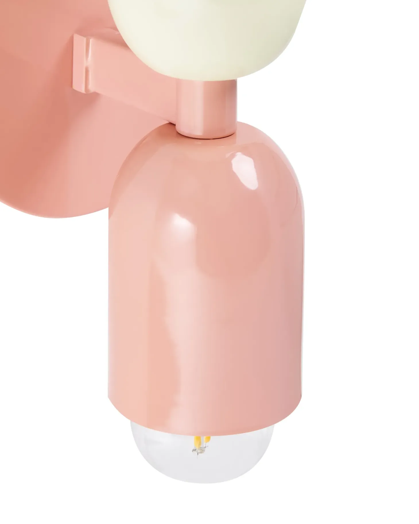Zestaw 2 lamp ściennych TOPI Pastelowy róż Metal