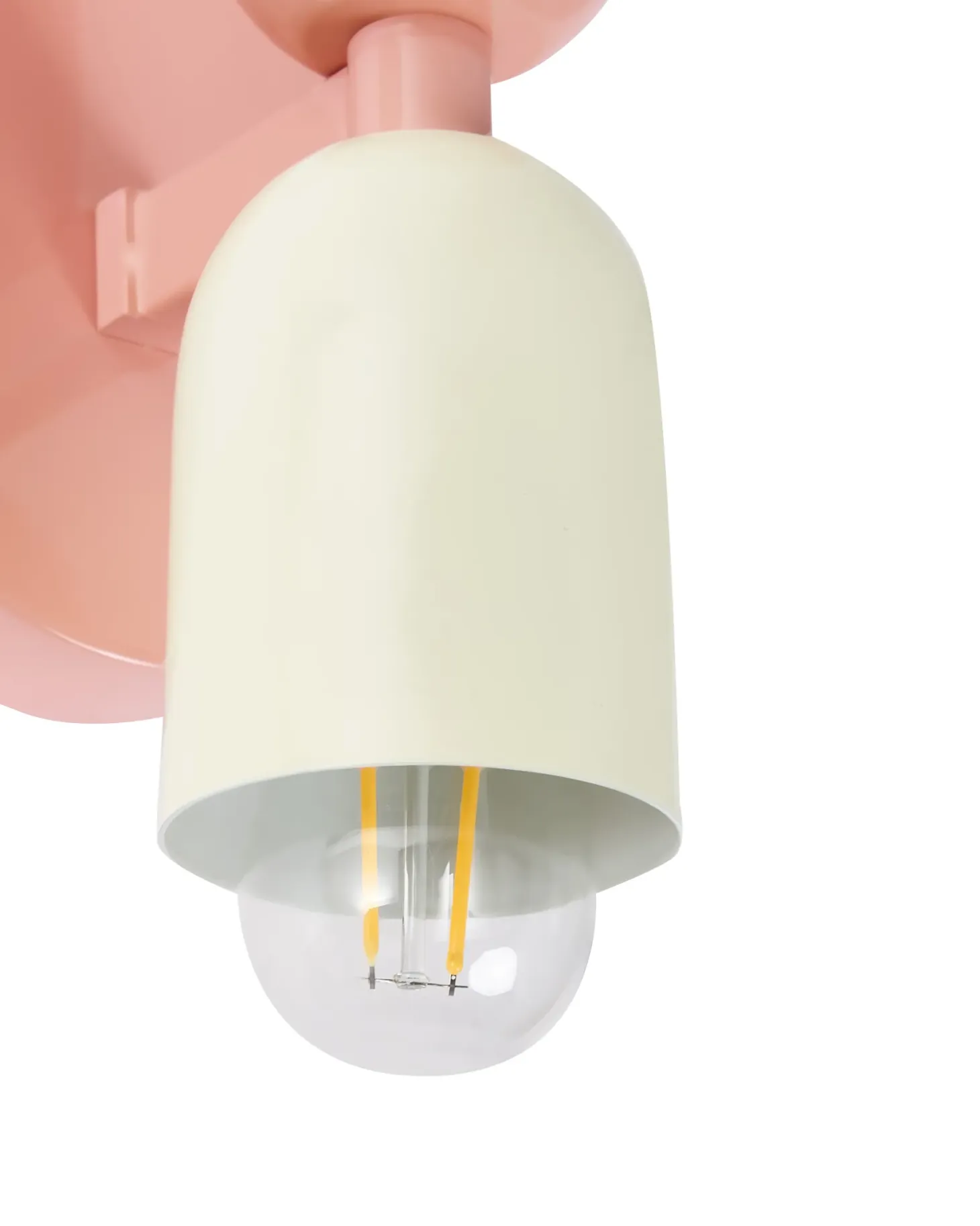 Zestaw 2 lamp ściennych TOPI Pastelowy róż Metal
