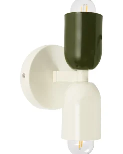 Zestaw 2 lamp ściennych TOPI Złamana biel Metal