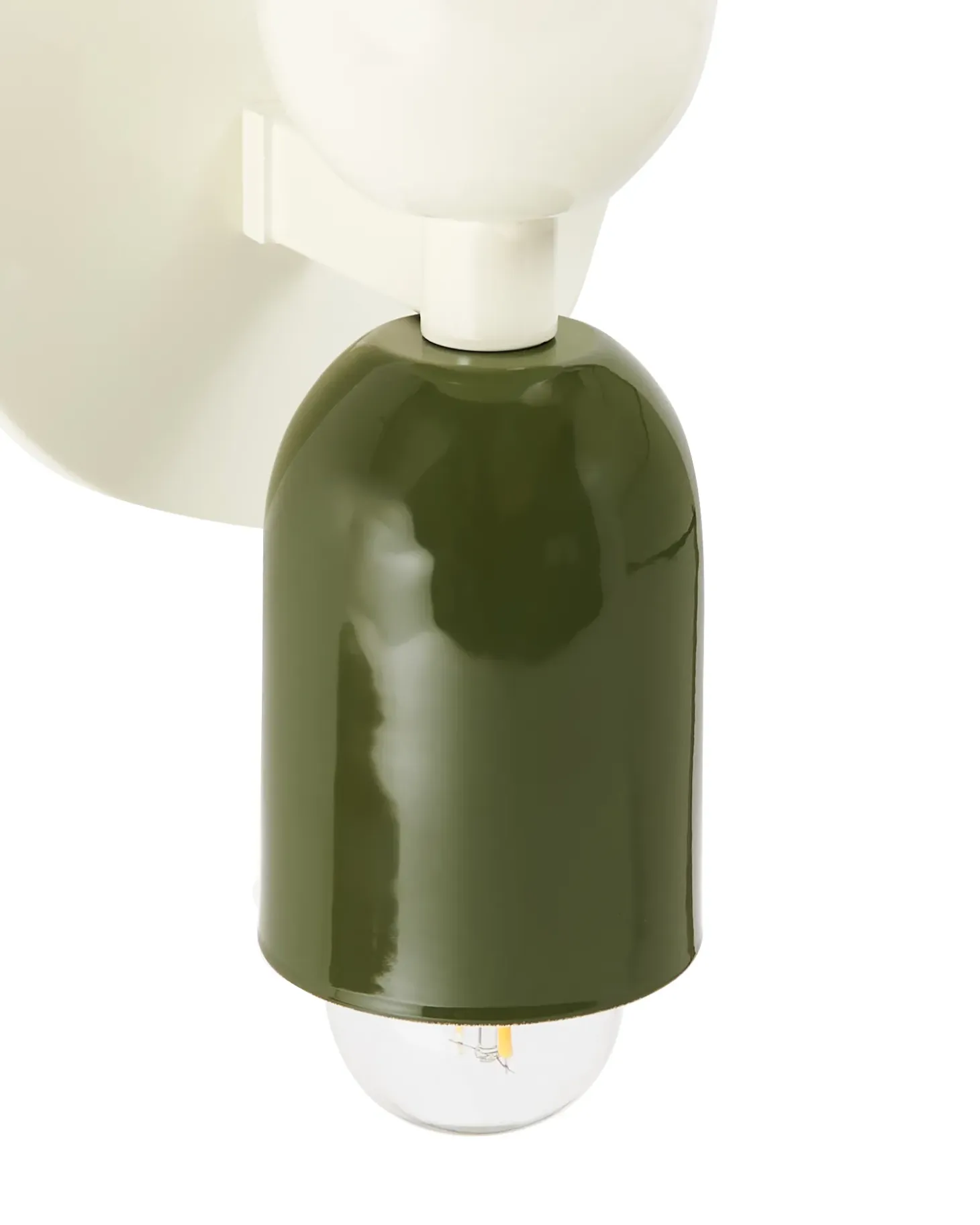 Zestaw 2 lamp ściennych TOPI Złamana biel Metal