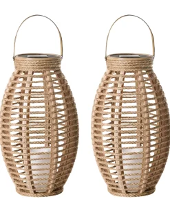 Zestaw 2 lampionów solarnych SHANGANI 40 cm Naturalny