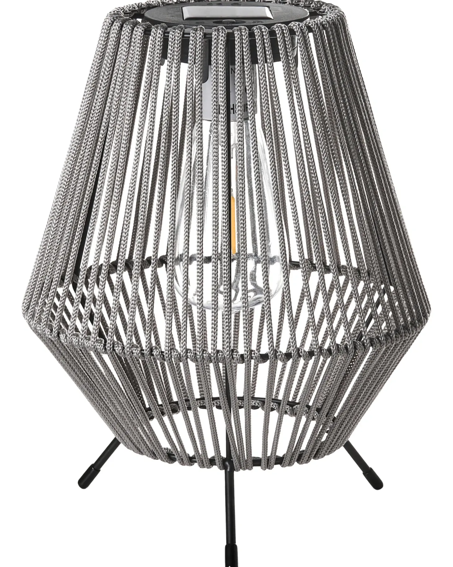 Zestaw 2 lampionów solarnych VUNGU 27 cm Szary