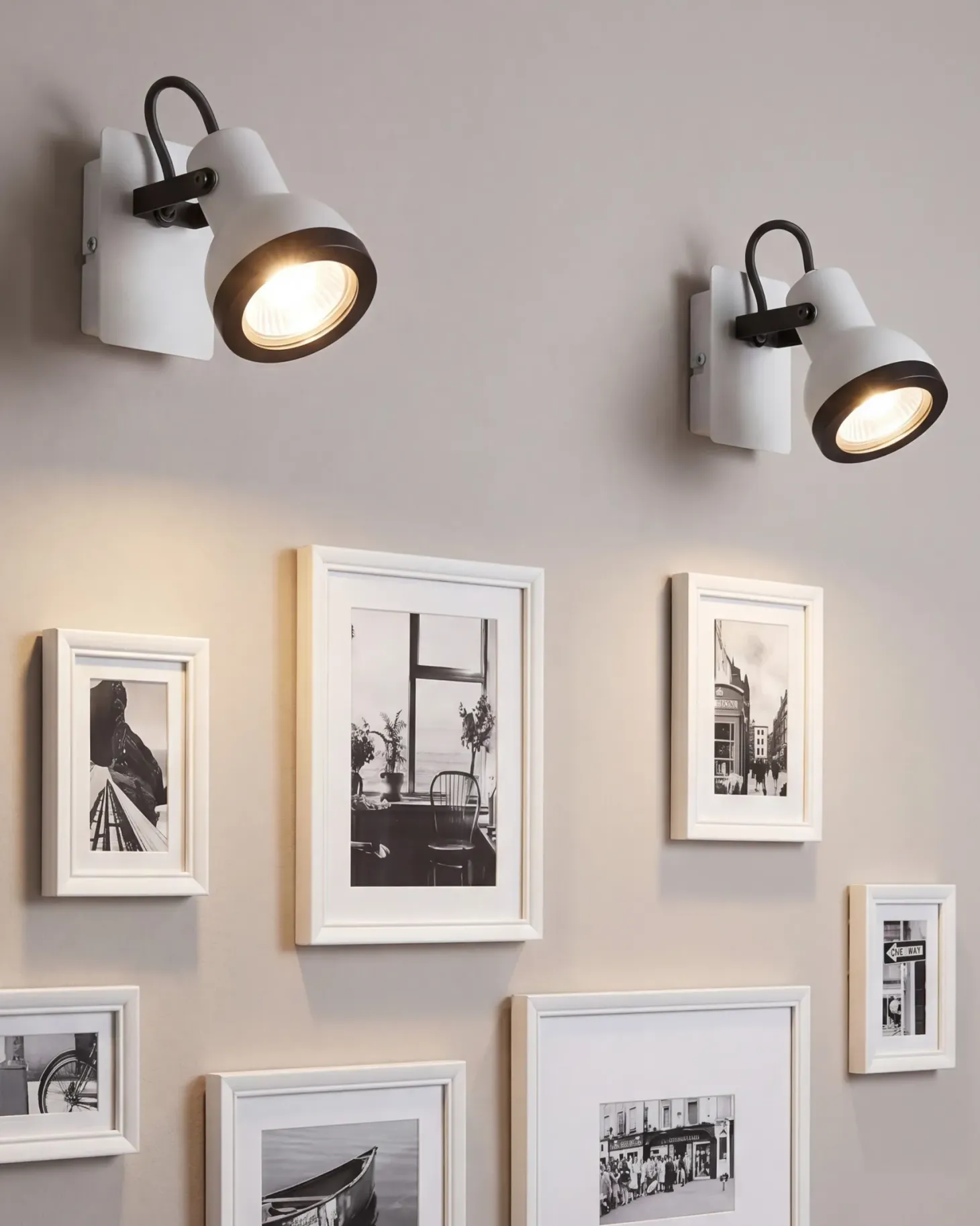 Zestaw 2 lamp spot BARO Biały Metal Regulowana