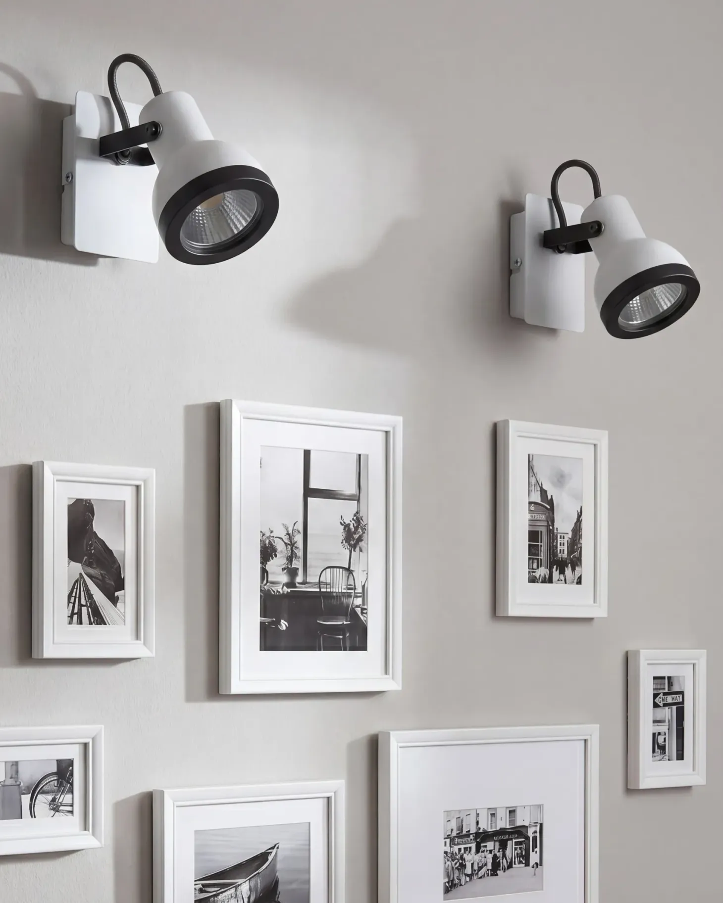 Zestaw 2 lamp spot BARO Biały Metal Regulowana