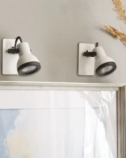 Zestaw 2 lamp spot BARO Biały Metal Regulowana