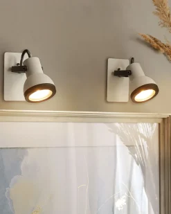 Zestaw 2 lamp spot BARO Biały Metal Regulowana