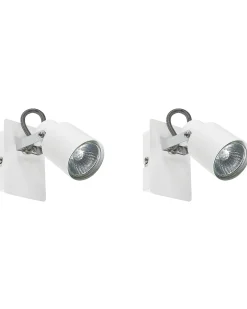 Zestaw 2 lamp spot BONTE Biały Metal Regulowana